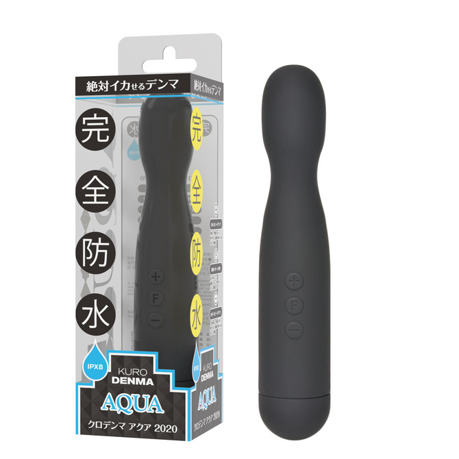  SSI Japan Black Denma Aqua 防水AV按摩棒，IPX8防水設計，120種振動組合，適合浴室與泳池使用。