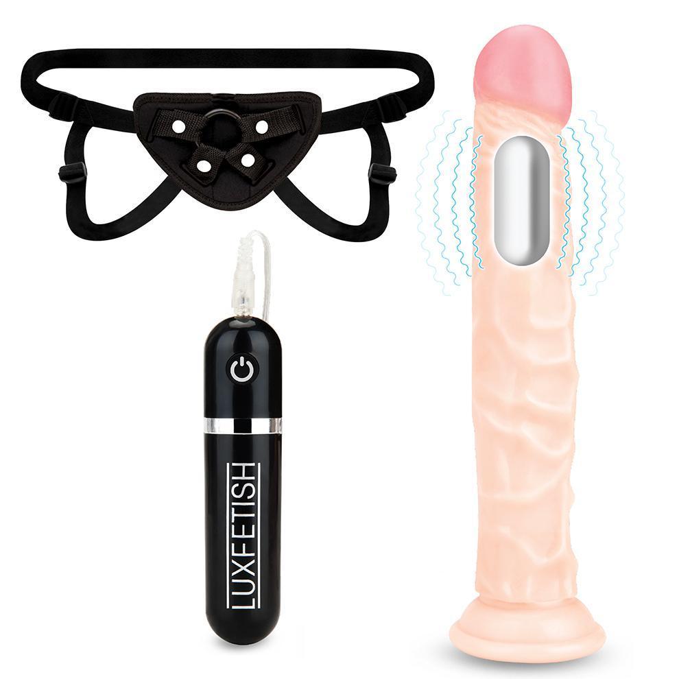 Lux Fetish 8.5" 穿戴式震動仿真陽具