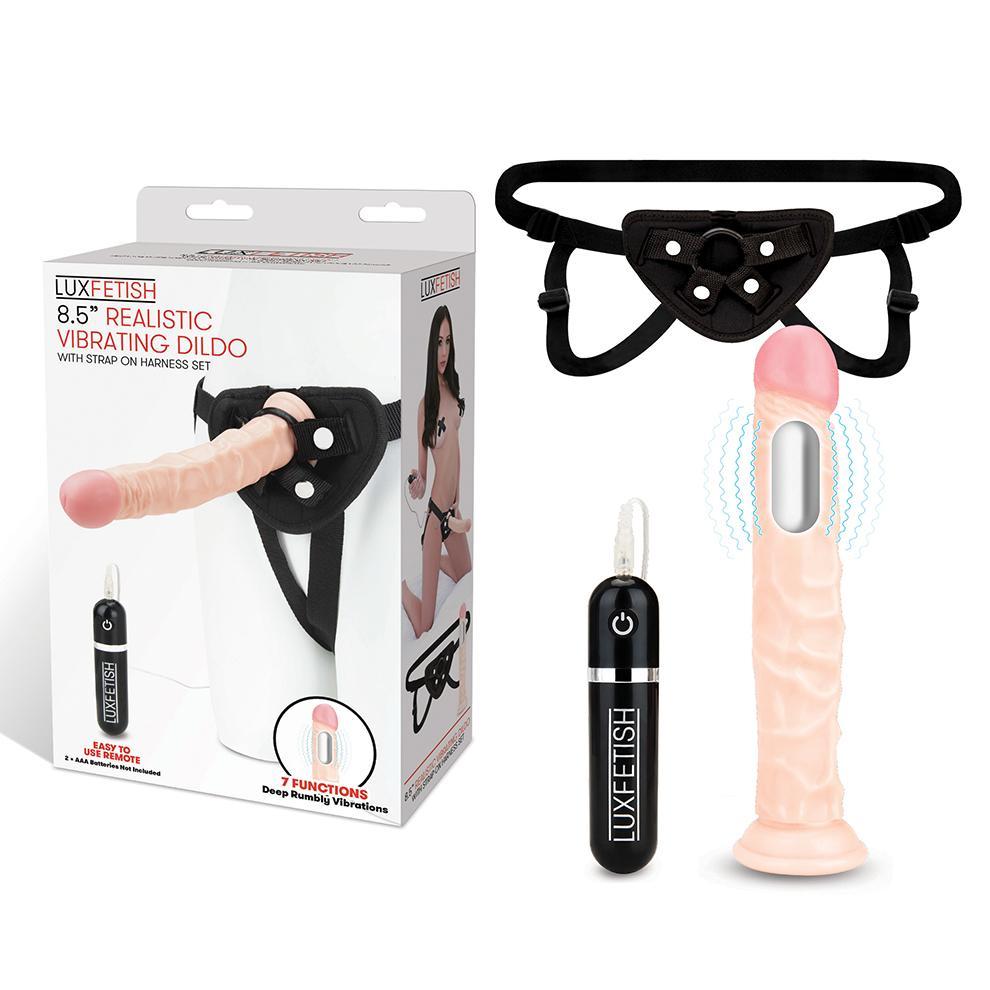 Lux Fetish 8.5" 穿戴式震動仿真陽具