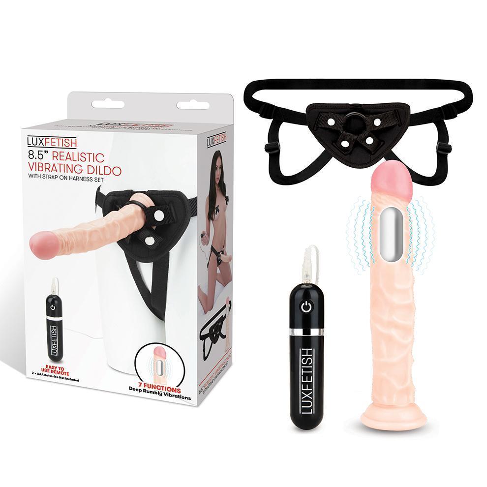 Lux Fetish 8.5" 穿戴式震動仿真陽具
