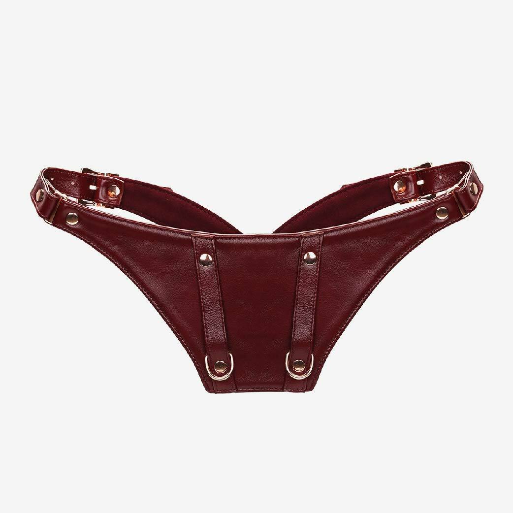 Liebe Seele 豪華牛皮穿戴褲，固定按摩棒與震動棒，貞操帶設計，強化 BDSM 約束與支配快感，質感升級。