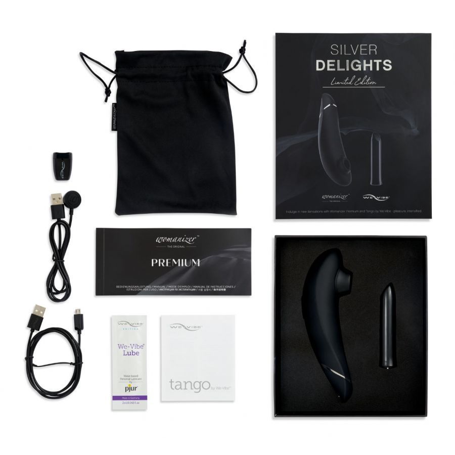 Womanizer Silver Delights Collection 初階銀光喜悅套裝 (Premium 吸啜器 + Tango小震蛋)-SING DR
