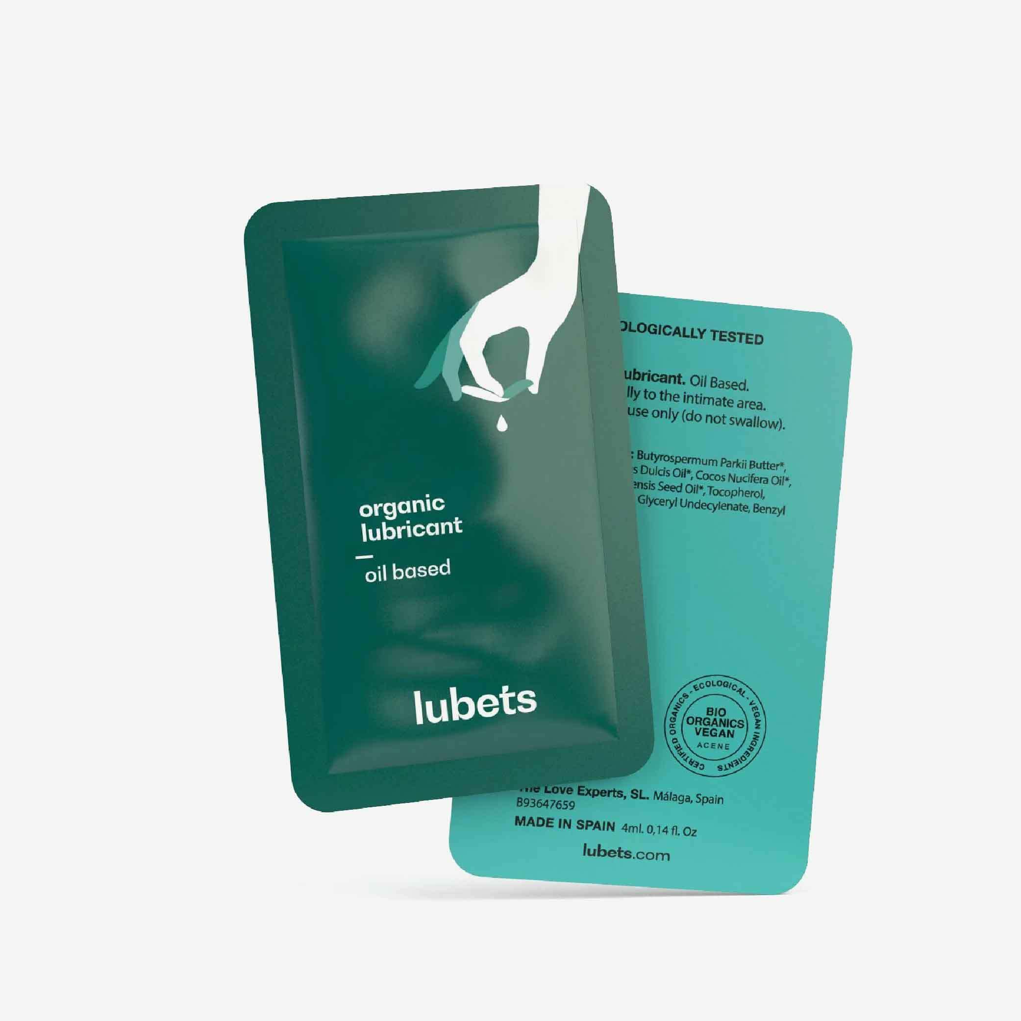 西班牙 lubets 有機潤滑液，油性基底，帶微椰子香氣，滋潤親膚，4ml x 10 片設計，隨時享受滑順體驗。