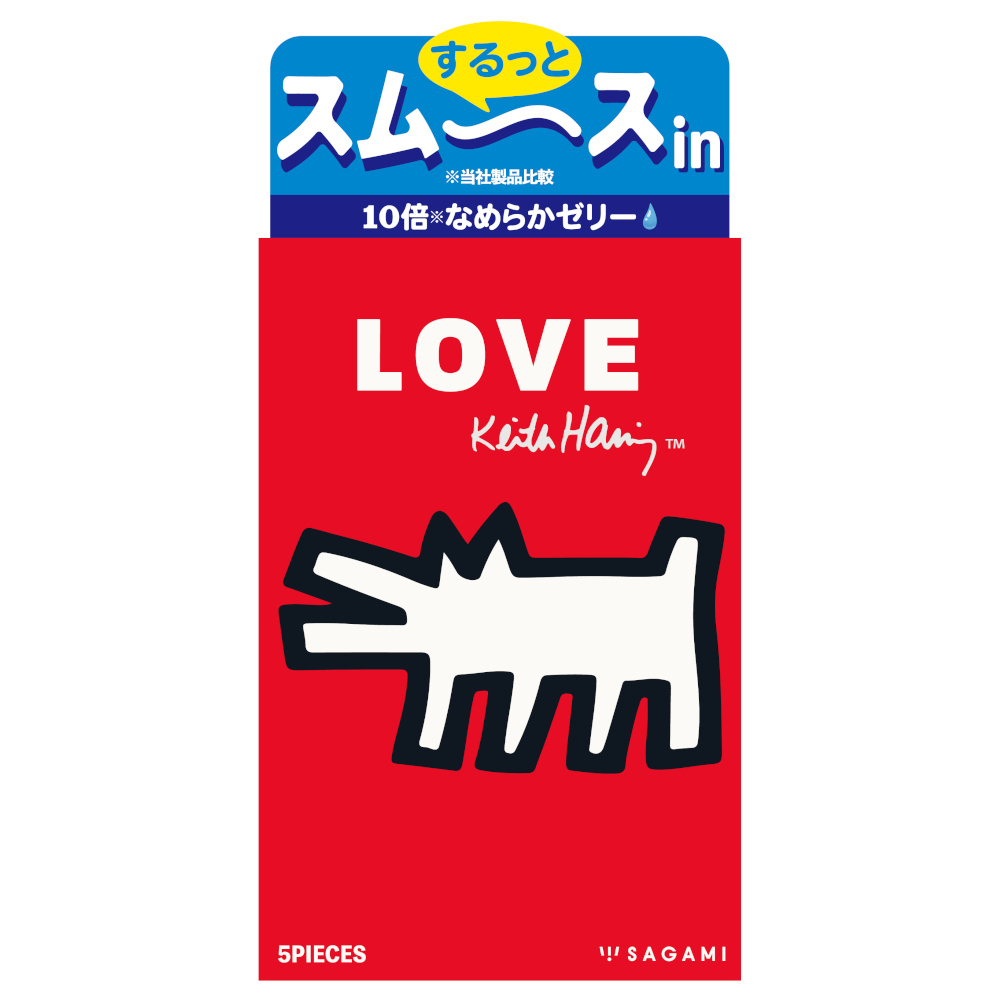 Sagami Keith Haring 10 倍潤滑 5 片裝-SING DR