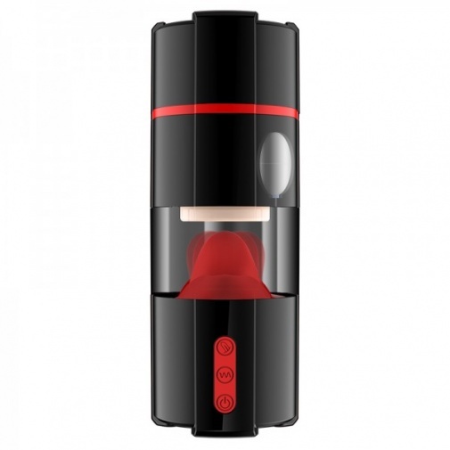 MyToys FrenchKiss 全自動舌舔震動飛機杯，黑色設計，7種舔舐+7種震動模式，帶來真實口交體驗。