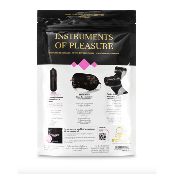 Bijoux Indiscrets Instruments of Pleasure 緞帶束縛眼罩組合 紫色