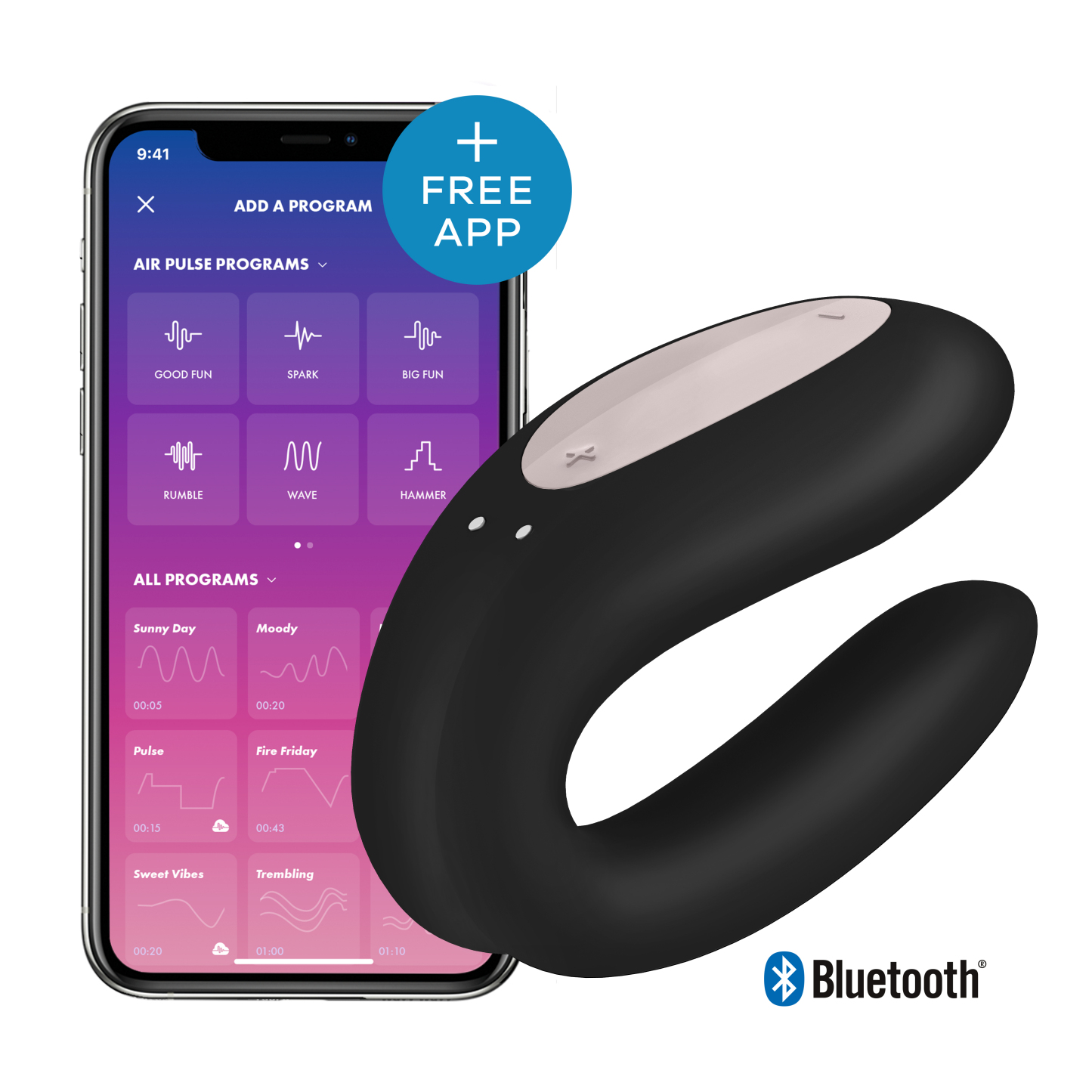 Satisfyer Double Joy 智能APP 情侶共震器-SING DR