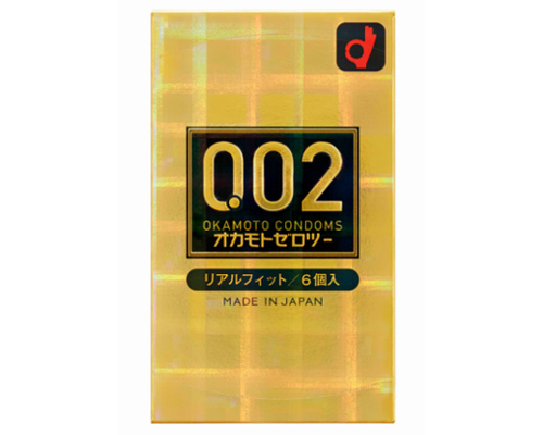岡本 薄度均一 0.02 (日本版) Real Fit 真貼身 6片裝 PU安全套-SING DR
