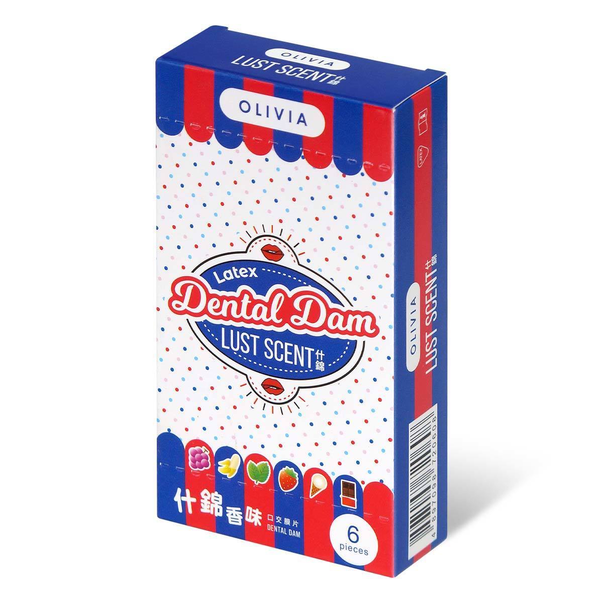Olivia 什錦口交膜片，適用口交，6 款果香選擇，享受清新口感與安心防護。