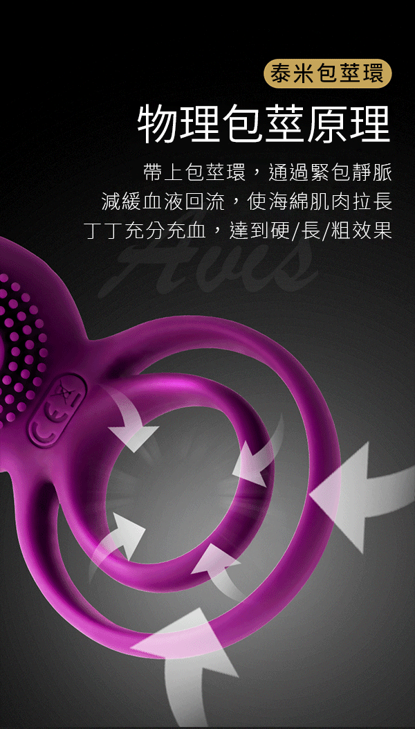 Valentine's Day Gift American SVAKOM TAMMY Tammy Delay Double Ring Couple Resonator-Purple - Adult Products - Silicone Purple