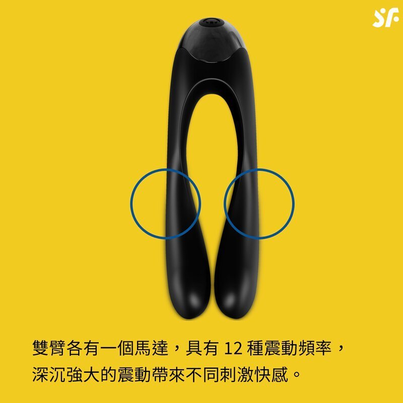 Satisfyer Candy Cane 指上共震器 (黑色/橙色)-SING DR