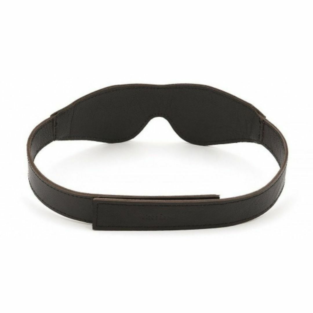 Liebe Seele 皮革眼罩，黑色/酒紅色，BDSM 玩法必備，剝奪視覺增強感官敏銳度，奢華山羊皮材質，舒適貼合。