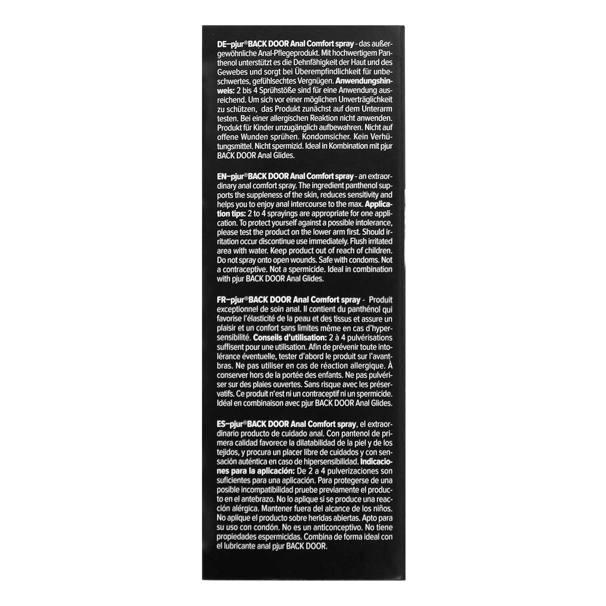 pjur Back Door 20ml，適用於肛交前舒緩，無色無味，簡單噴灑即可享受更佳體驗。