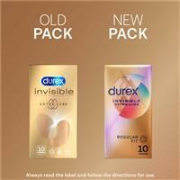 Durex 杜蕾斯 Invisible 超薄裝潤滑加量 10片裝 乳膠安全套-SING DR