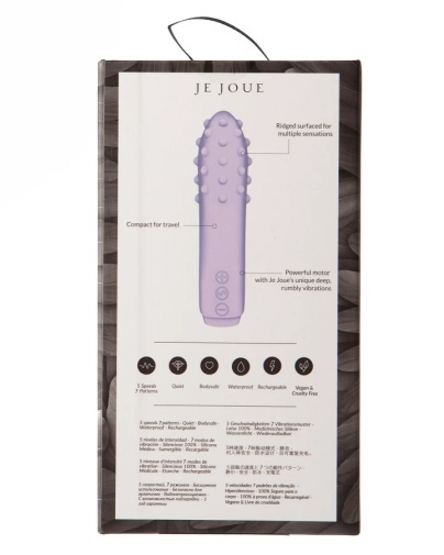  Je Joue Duet Bullet 子彈震動器，淺紫色/紫色，雙面設計，5速7頻，醫療級矽膠製