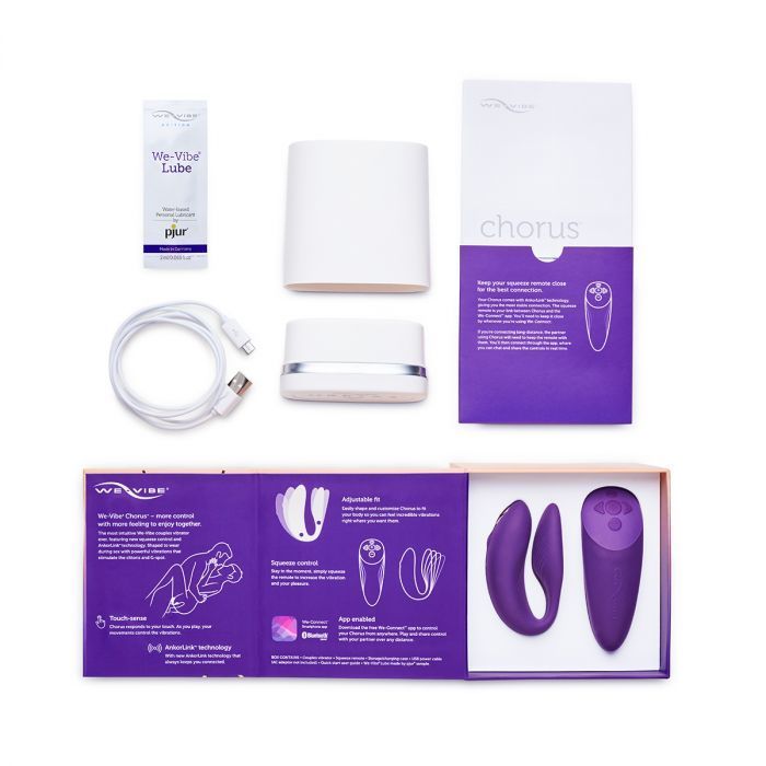 We-Vibe Chorus 手機遙控情侶共震器 紫色-SING DR
