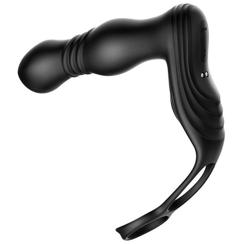 Erocome Sagittarius 射手座 前列腺抽插式伸縮 遙控雙環按摩器 黑色-SING DR