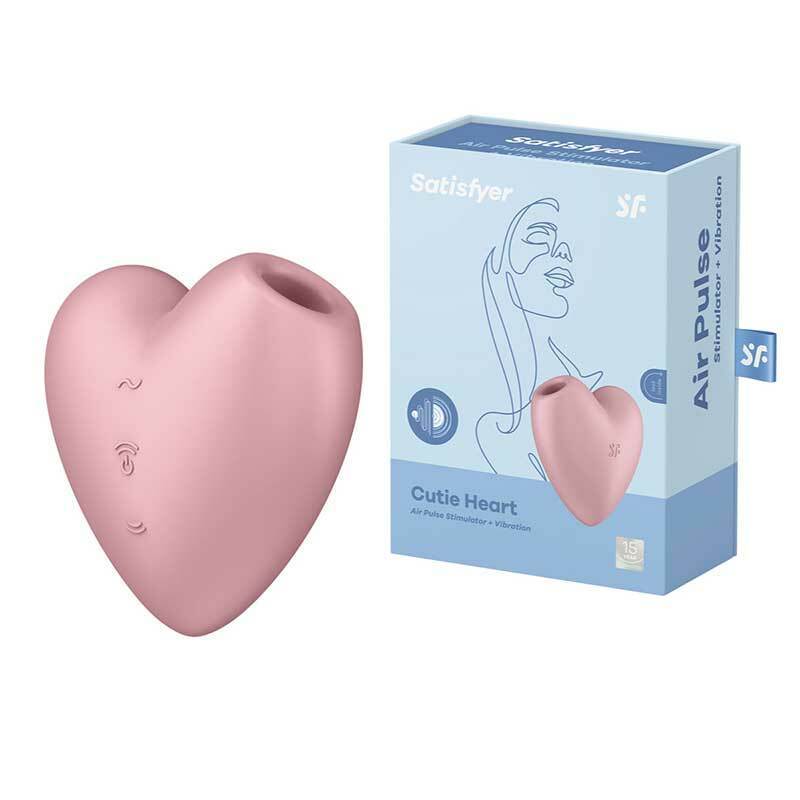 Satisfyer Cutie Heart 可愛心形吸啜震動器 (淺紅色/藍色)-SING DR