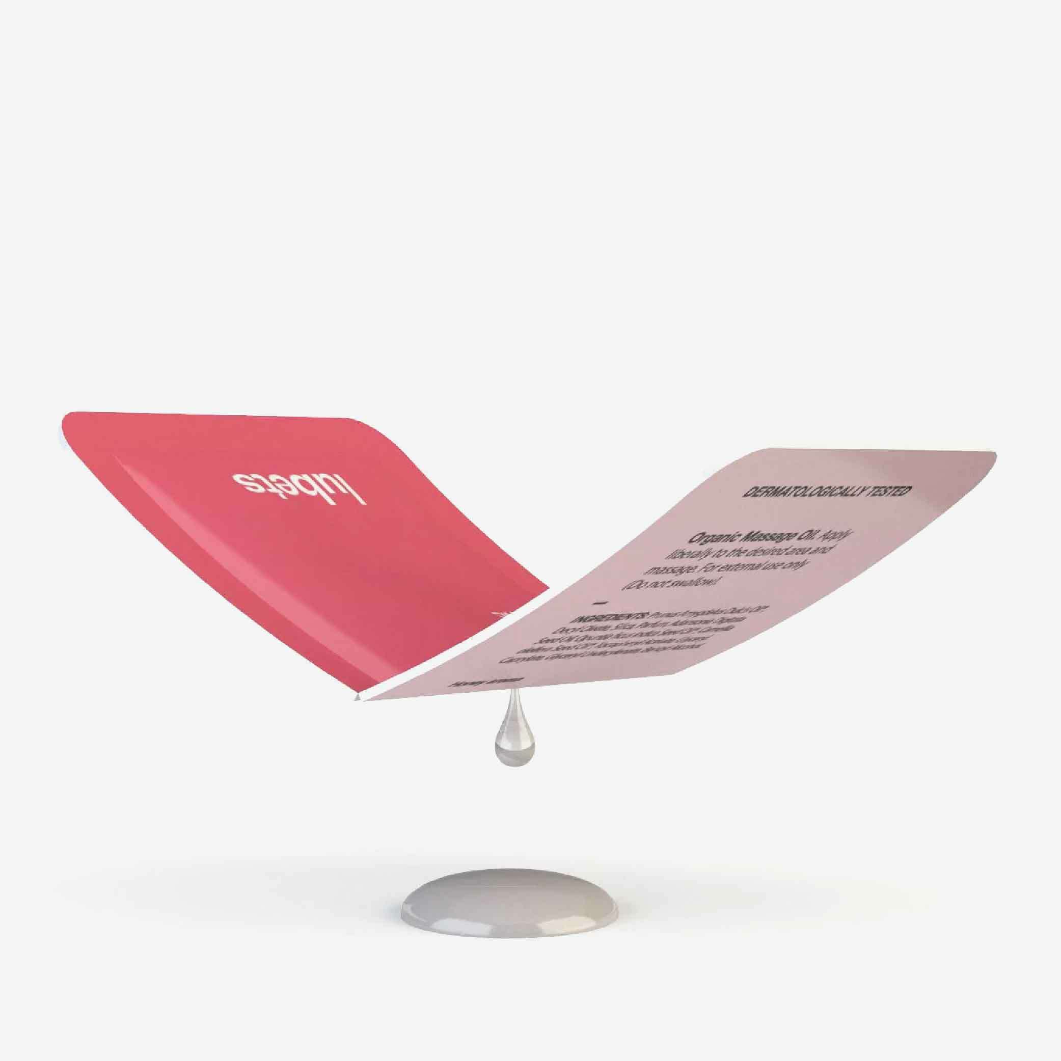 西班牙 lubets 天然按摩油，低敏 pH 親膚配方，富含山茶油與維生素 E，4ml 單片裝，滿足身心放鬆需求。