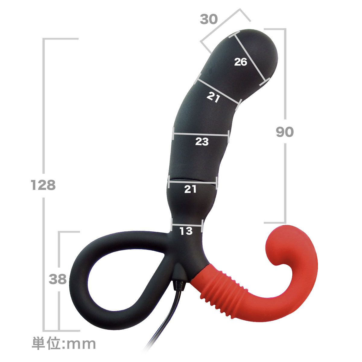 SSI Japan Enemable R EX Type-δ 矽膠有線遙控前列腺震動器，流線型設計，120種振動組合