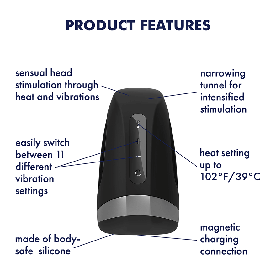 Satisfyer Men Heat Vibration 口交發熱震動飛機杯-SING DR