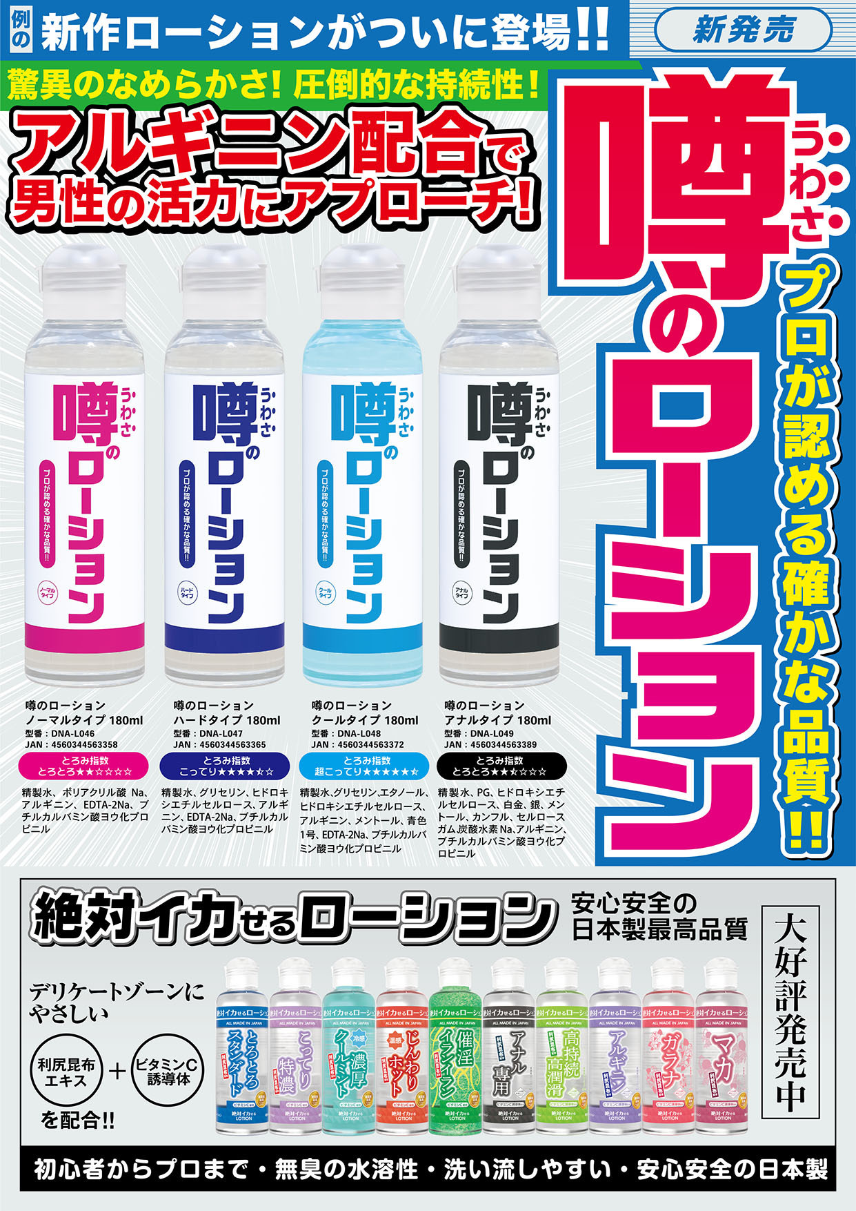 SSI Japan 水性潤滑液 180ml 清爽型，適合新手與專業使用者，享受清新刺激的親密時光