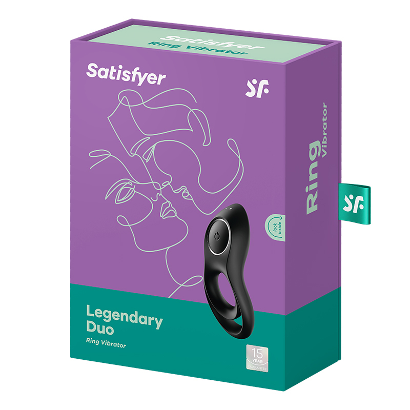 Satisfyer Legendary Duo 持久震動雙環 黑色-SING DR