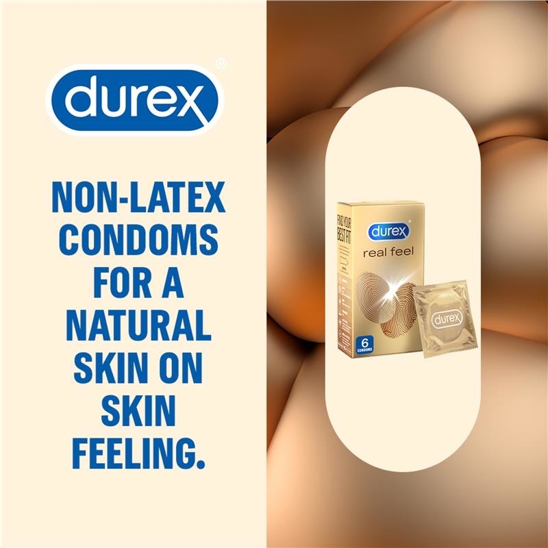 Durex 杜蕾斯 Real Feel 真觸感裝 PI安全套 6片裝-SING DR