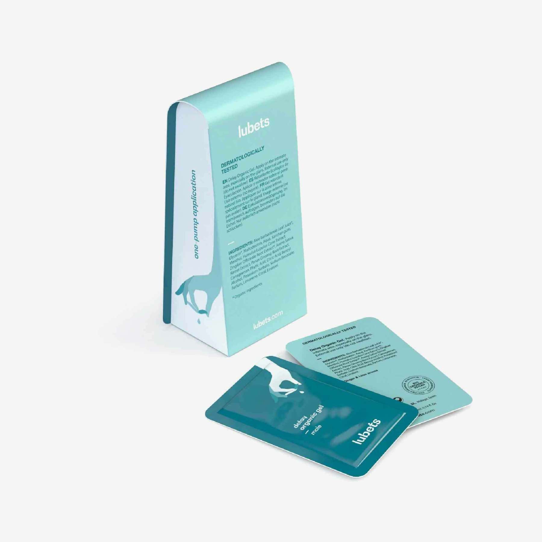 Lubets 西班牙製男士延時凝膠，增強耐久度，低敏配方，無刺激，pH 值親膚，4ml x 10 片包裝，隨時延長激情時刻。