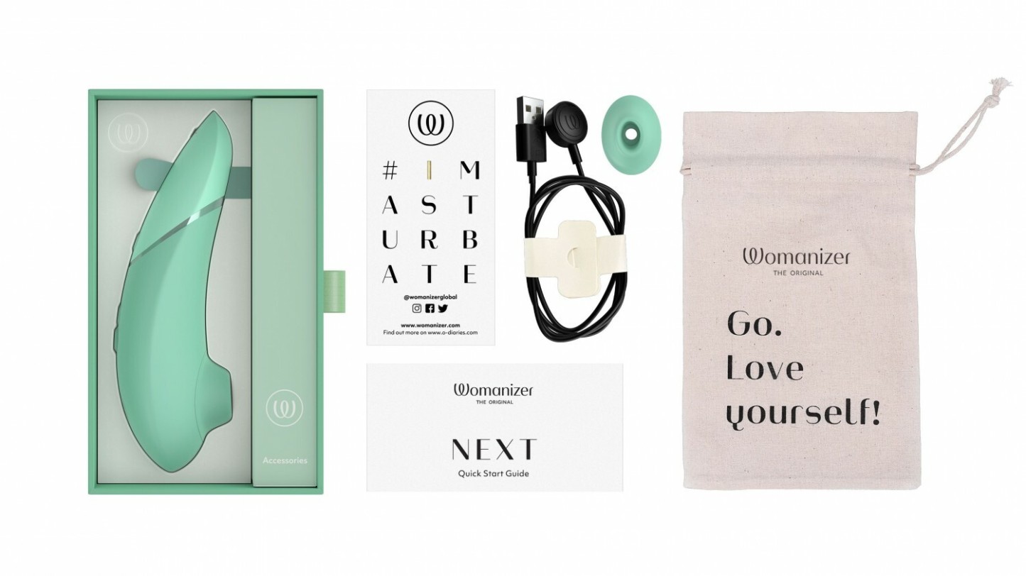 Womanizer Next 3D 吸啜器，Climax Control 功能，14段強度調節，Smart Silence 靜音技術，防水設計。