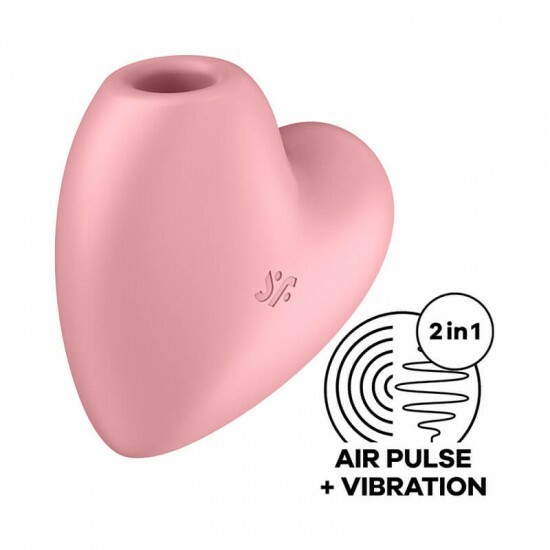Satisfyer Cutie Heart 可愛心形吸啜震動器 (淺紅色/藍色)-SING DR