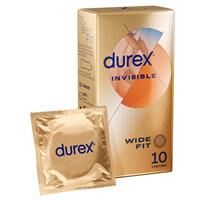 Durex 杜蕾斯 Invisible Wide Fit 超薄裝大碼 10片裝 乳膠安全套-SING DR