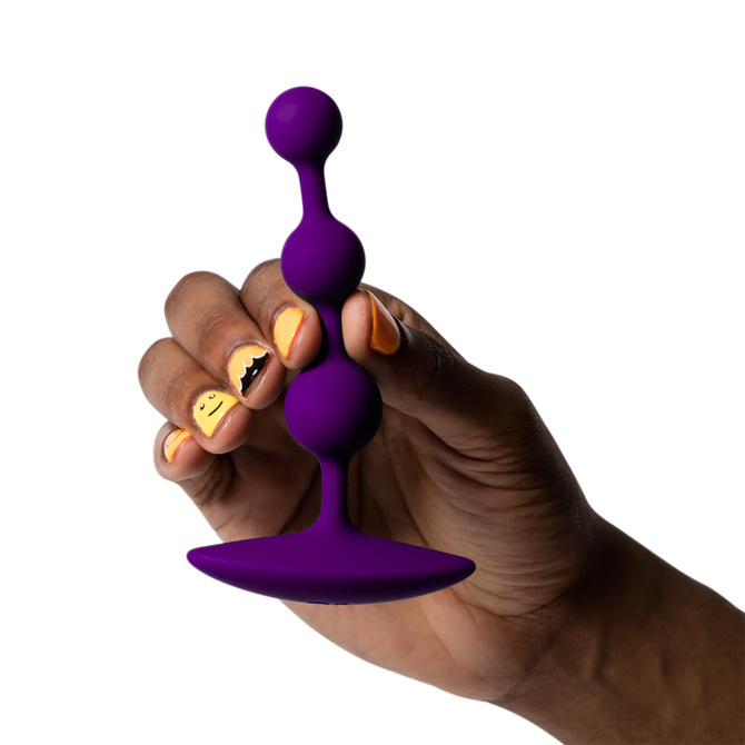 ROMP Amp 靈活的肛門珠 紫色