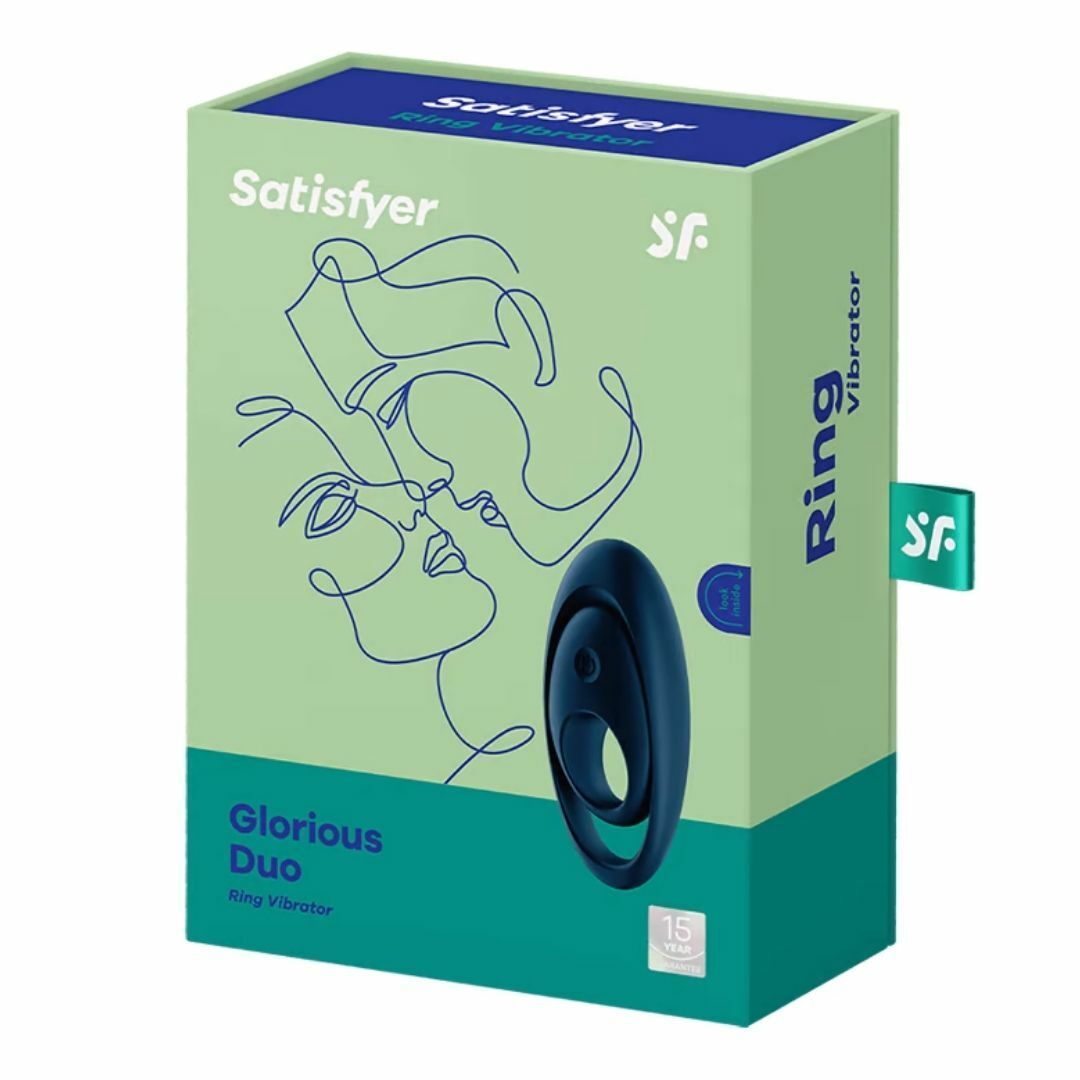 Satisfyer Glorious Duo 寬版情侶雙環震動陰莖環-SING DR