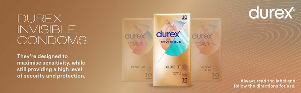 Durex 杜蕾斯 Invisible Close Fit 超薄緊貼裝 乳膠安全套 10片