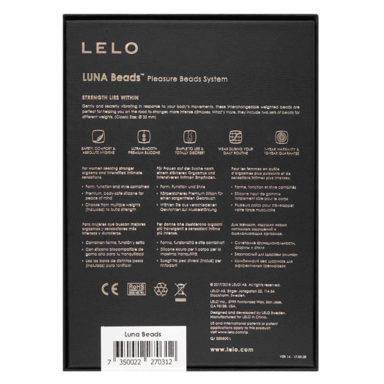 LELO Beads 經典款/迷你款縮陰球，高品質矽膠材質，安全舒適，適合日常鍛煉與親密前戲使用。