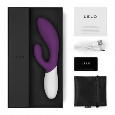 LELO Ina Wave 2 兔耳震動棒，WaveMotion™ 技術，12 種震動模式，30% 增強震動功率，防水 USB 充電設計。