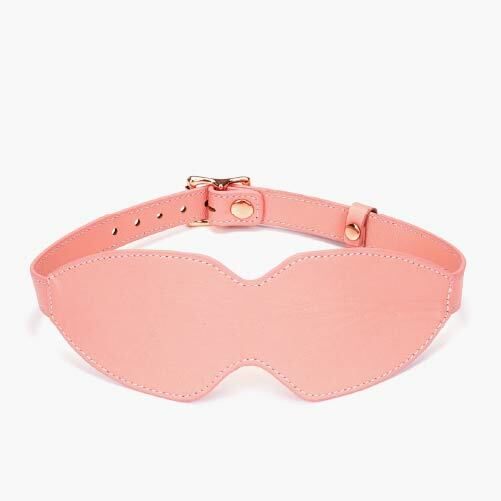 Liebe Seele 粉紅夢幻系列真皮眼罩，柔軟牛皮，增強BDSM遊戲體驗。