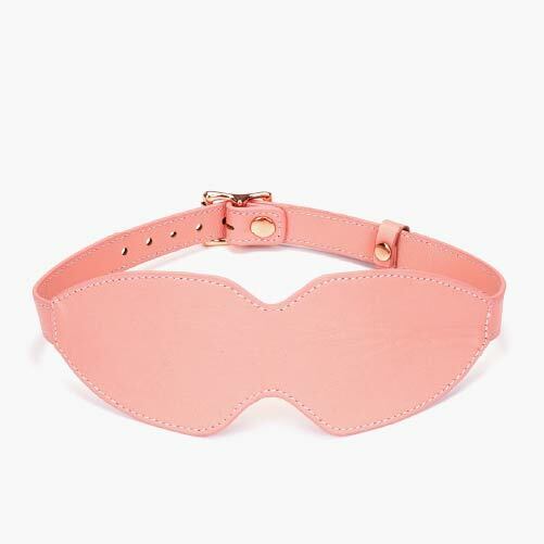 Liebe Seele 粉紅夢幻系列真皮眼罩，柔軟牛皮，增強BDSM遊戲體驗。