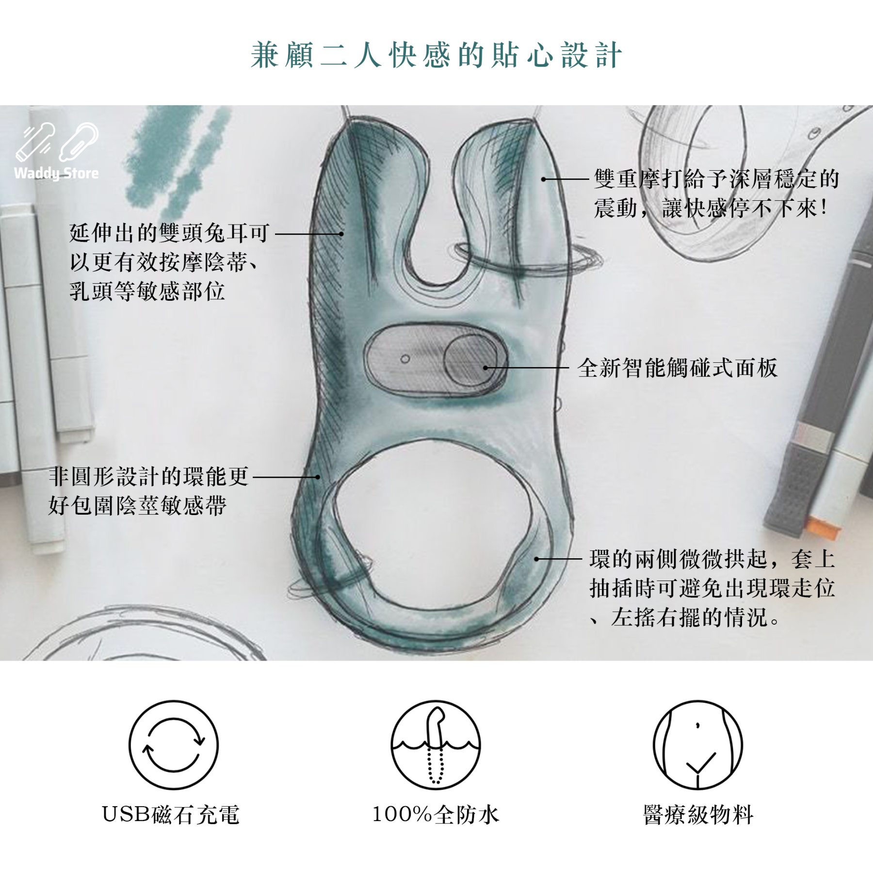 Fun Factory NOS 高彈性震動陰莖環-SING DR