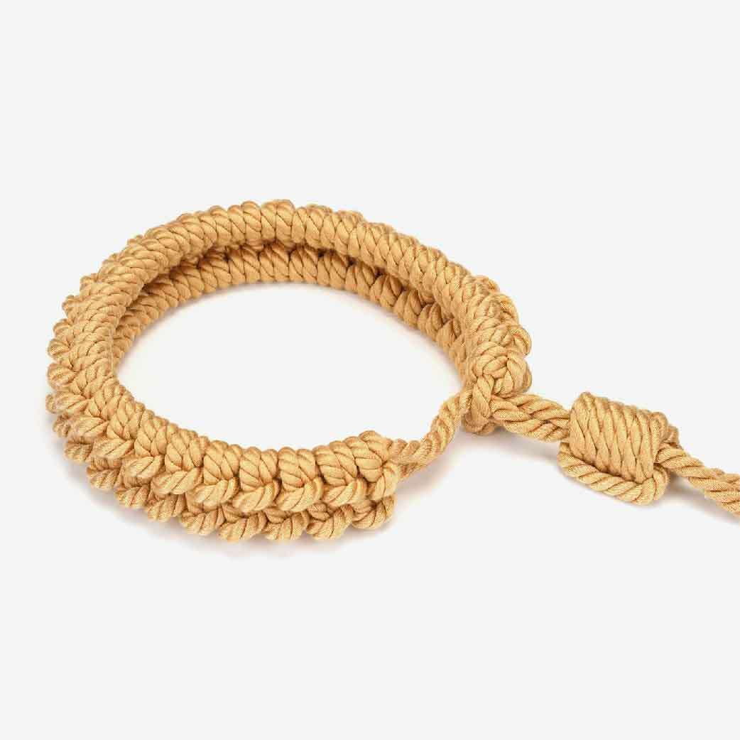 天然棉繩 BDSM 頸圈手扣束縛套裝，Liebe Seele Shibari 綁縛風格，設計簡約優雅，安全舒適，適合新手與進階玩家。