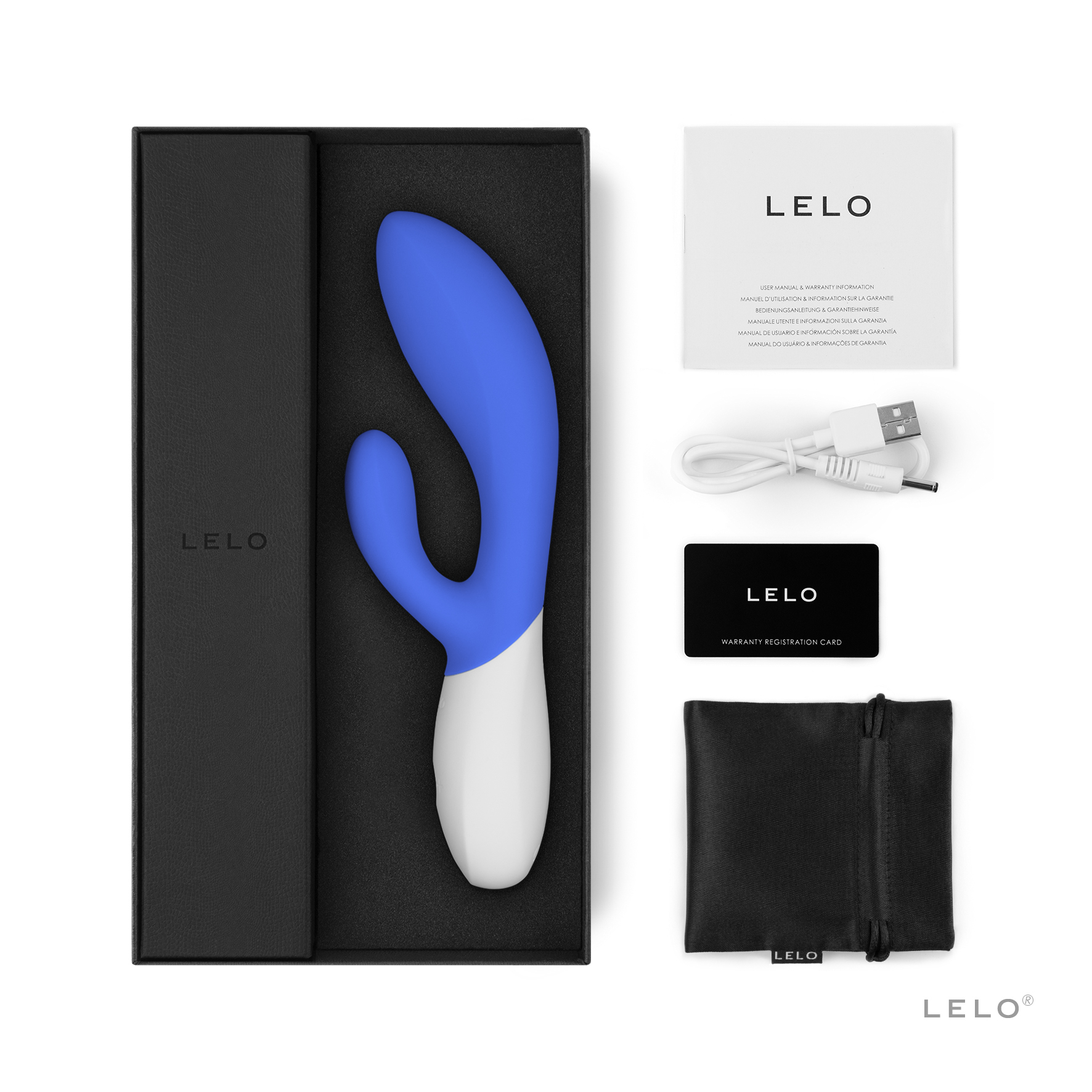 LELO Ina Wave 2 智能兔耳震動棒，12 段變頻，WaveMotion™ 來回推動技術，防水設計，適合獨享或伴侶共用。