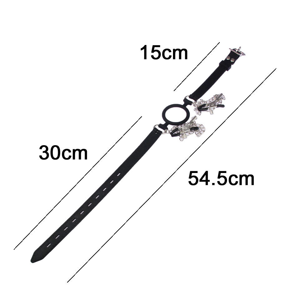 A-One SM 調教 訓練口枷環連乳頭夾