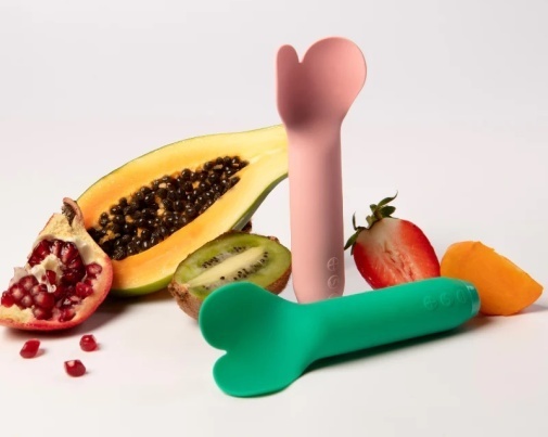 Je Joue Amour Bullet 翡翠綠/淡玫瑰，輕觸心形震動器，絲滑觸感，適合刺激各敏感區域