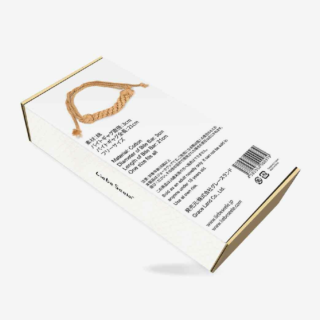 Liebe Seele Bound You II 麻製口塞，搭配閃亮銀環，天然棉材質，提供極致支配感和控制感。