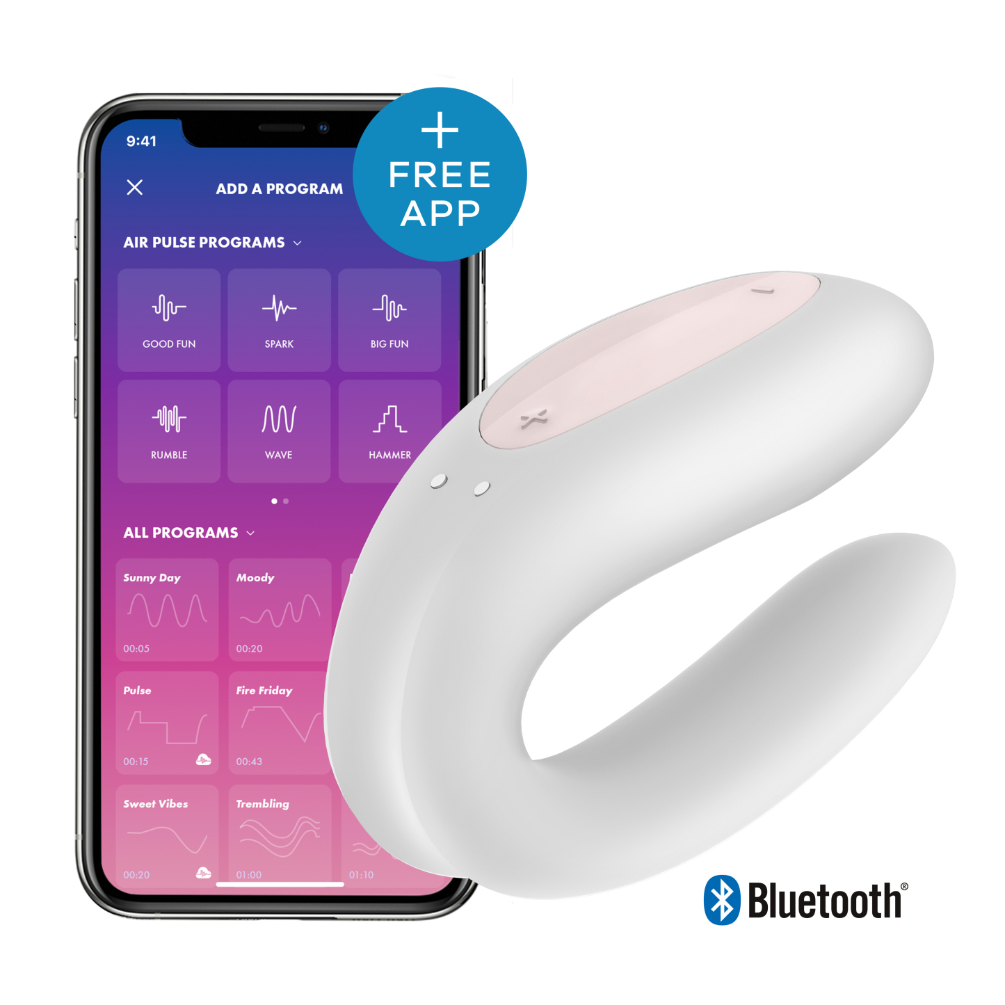 Satisfyer Double Joy 智能APP 情侶共震器-SING DR