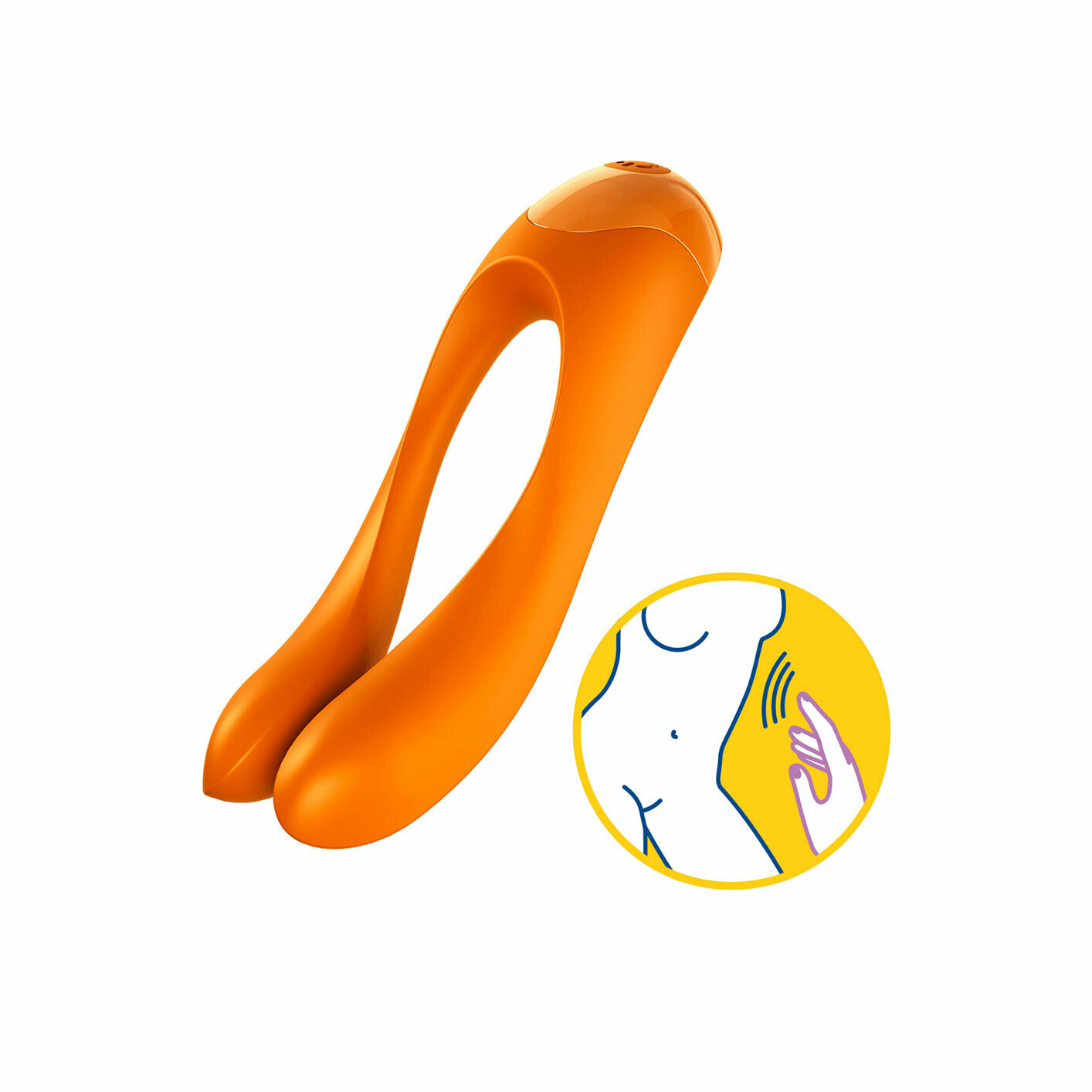 Satisfyer Candy Cane 指上共震器 (黑色/橙色)-SING DR