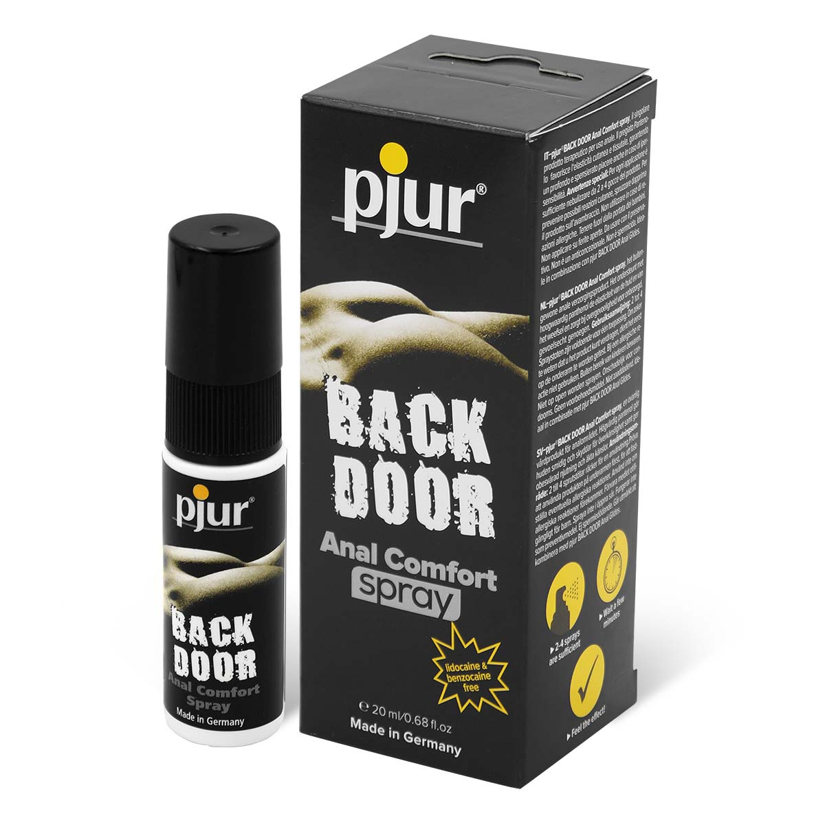 pjur Back Door 20ml 後庭舒緩噴霧，溫和配方，不留殘留物，提升肛交體驗與舒適感。