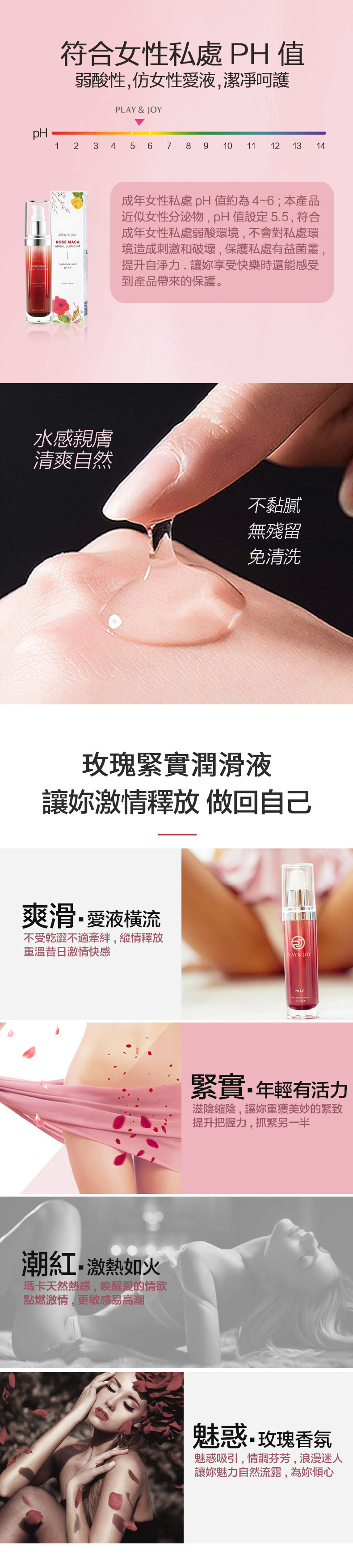 PLAY & JOY 玫瑰緊實水性潤滑液 35ml-SING DR