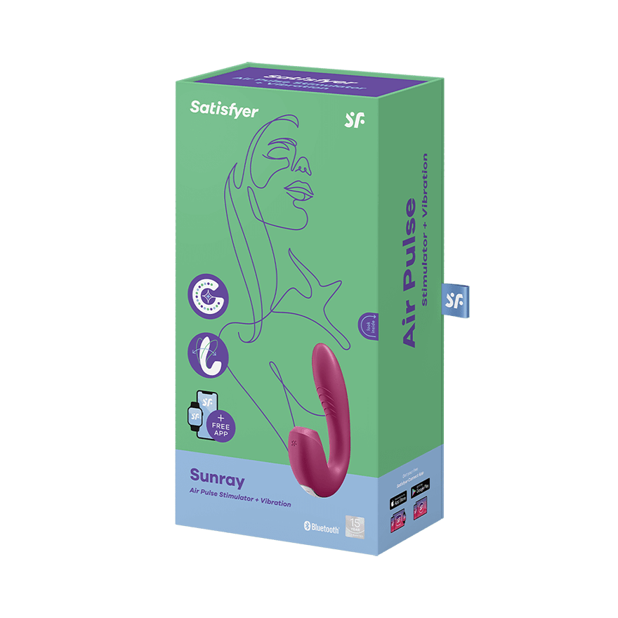 Satisfyer Sunray 空氣脈衝刺震動器 櫻桃紅-SING DR